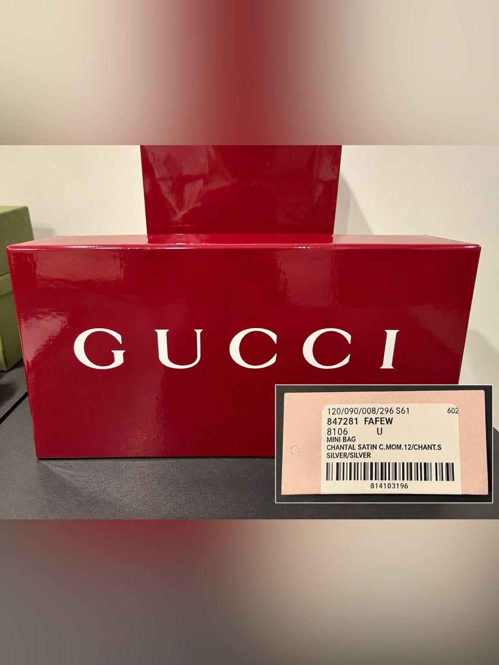 Gucci Metallic Silver GG-Embossed Shoulder Bag - Picture 10 of 10